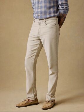 Faherty | Stretch Terry 5-Pocket Pant | Stone | Size 31x30